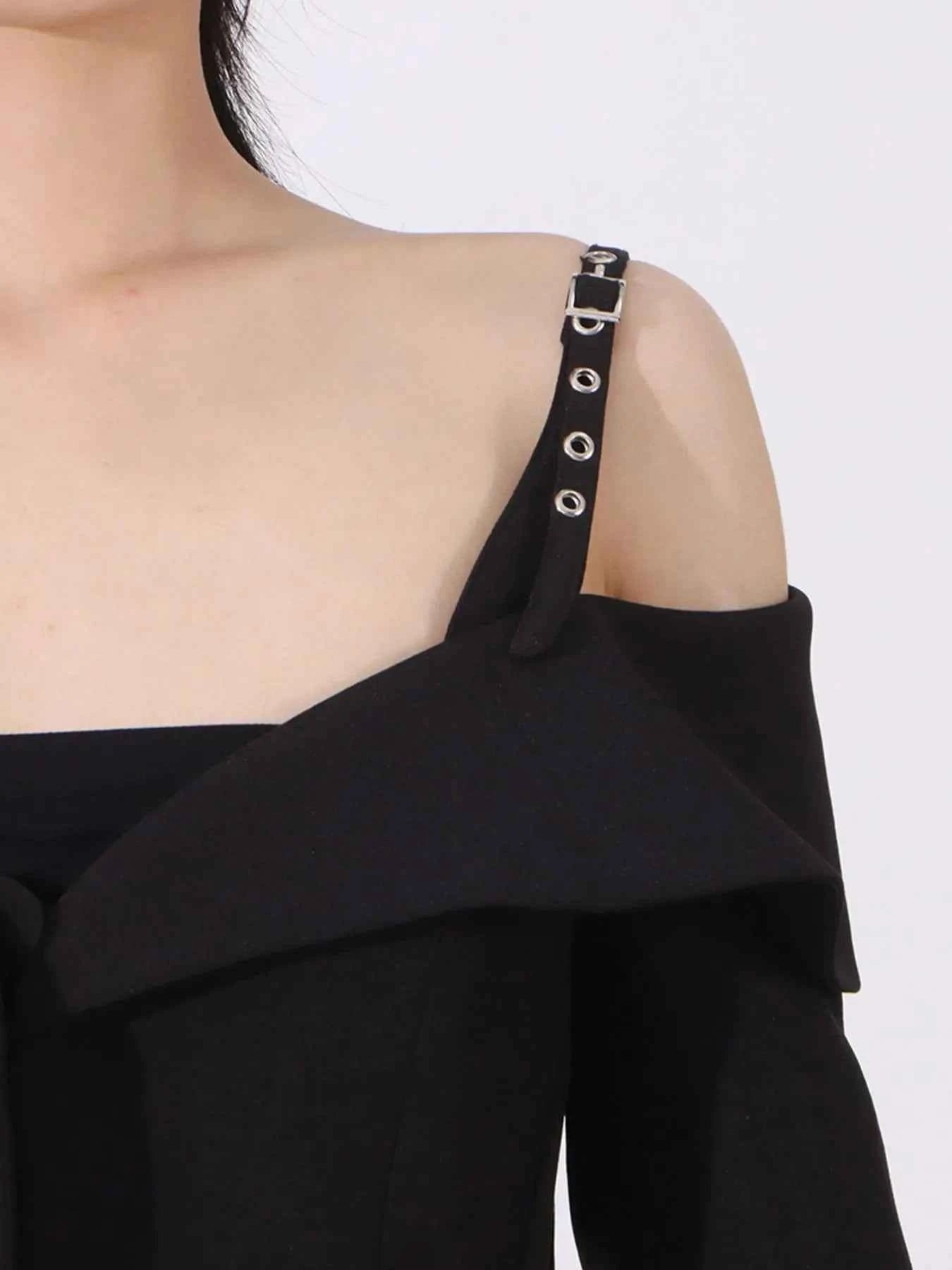 Ruffled Cold Shoulder Long Sleeve Outerwear e3de8b87-e7e4-4302-aee1-87351ee195ce-Max-Origin