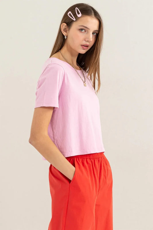 Round Neck Cropped T-Shirt e407efa9-d3b0-413c-aa3d-7071fc96eaed-Max