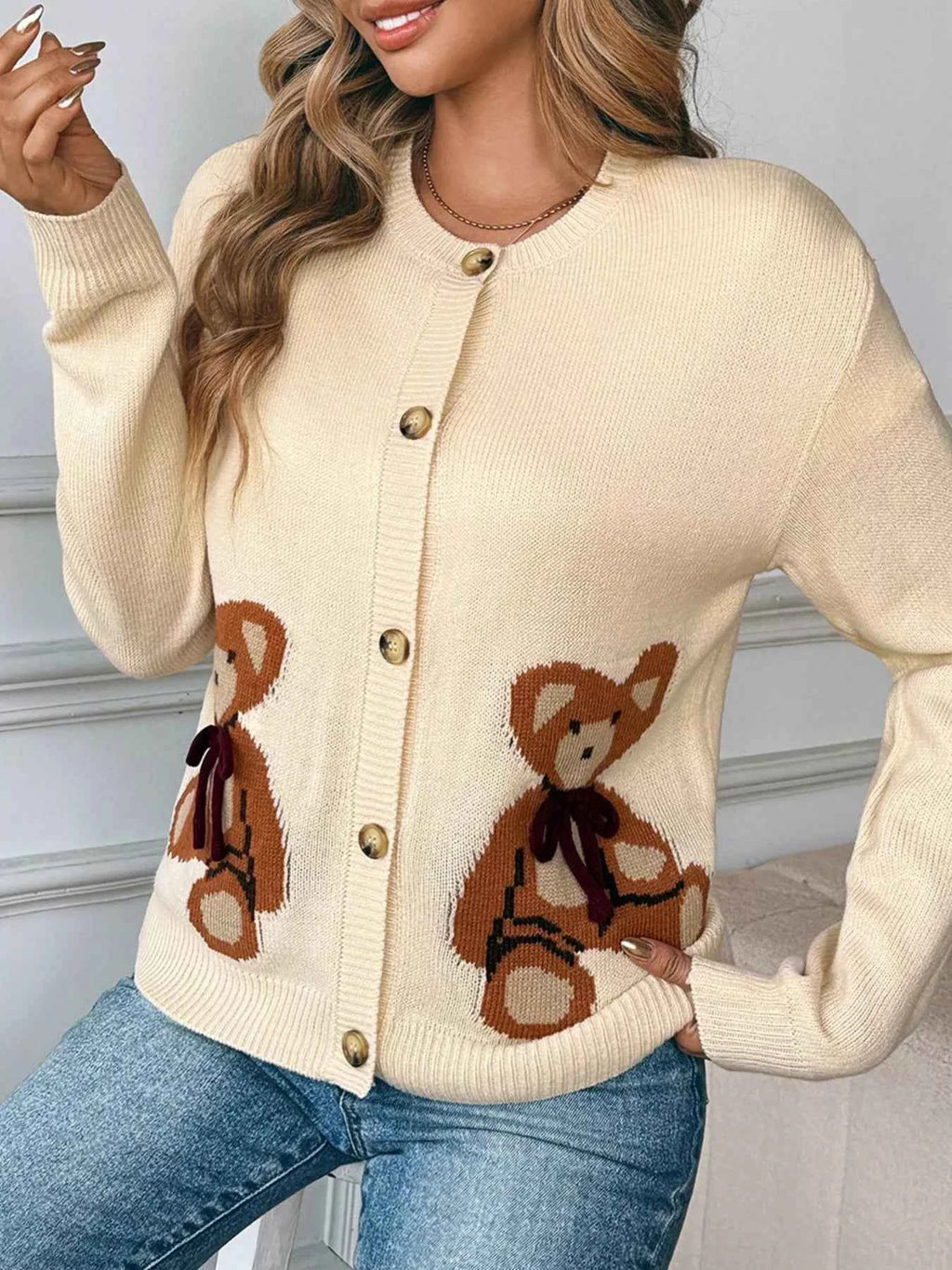 Teddy Bear Button Up Cardigan e439b030-81b3-4bb5-a8d3-0353c2f46f72-Max-Origin