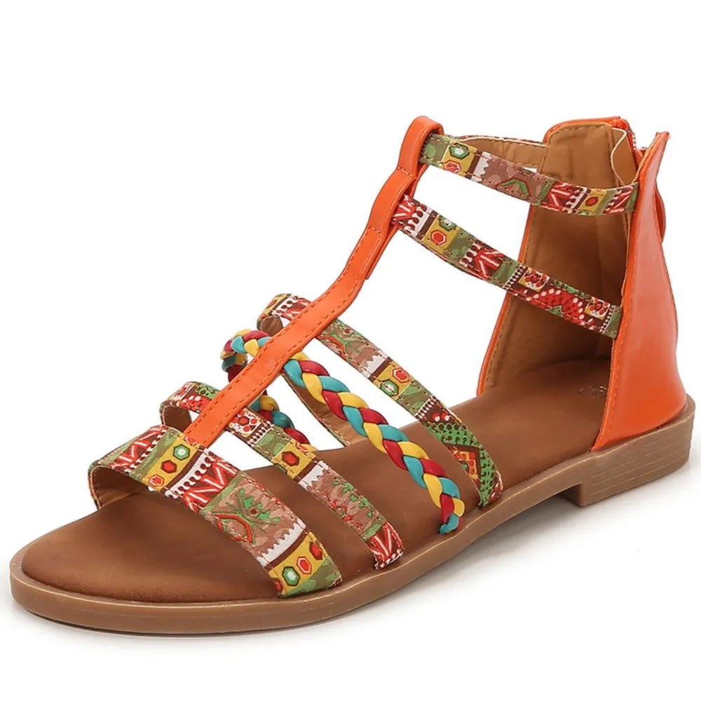 Open Toe Flats Sandals Orange e4436af4-da4d-452f-b6f8-8ccd60a9c512-Max