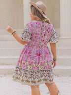 Plus Size Floral Print V-Neck Puff Sleeve Summer Dress e443f543-ebb3-41ed-9905-39e1ff63b2c0-Max-Origin