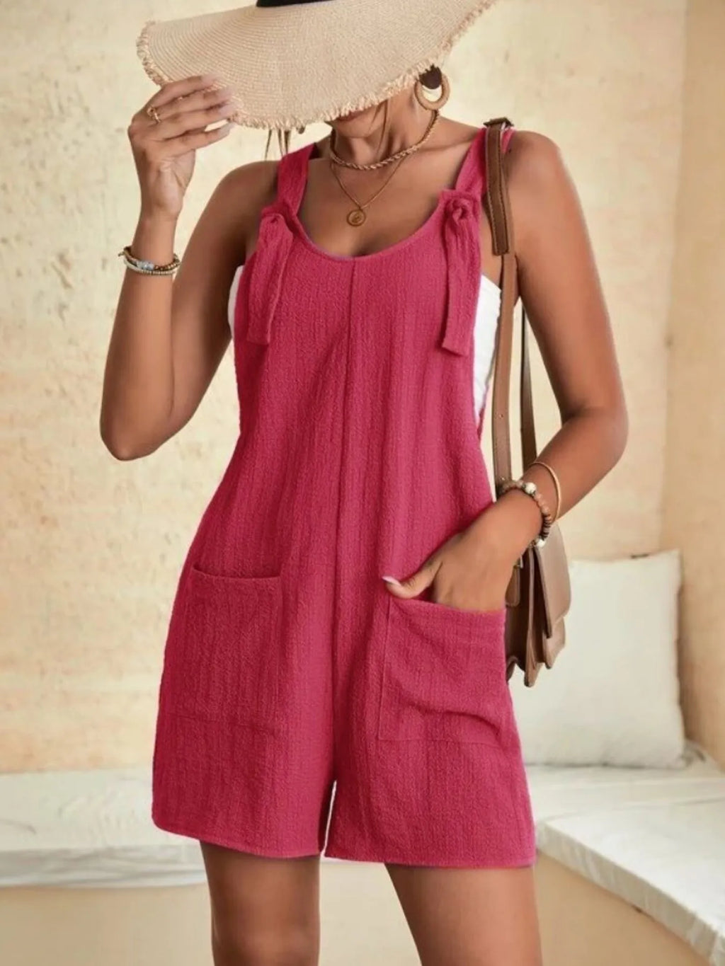 Full Size Knot Strap Romper with Pockets Plus Size e4a386ecdce14ccc9da3f88500d64285-Max-Origin