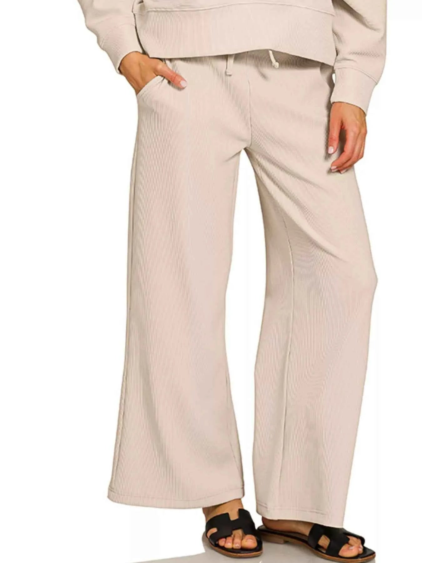 Zenana Ribbed Round Neck Pullover and Drawstring Pants Set e4a9bd40-ed5b-430b-a2f5-85b174656b91-Max-Origin