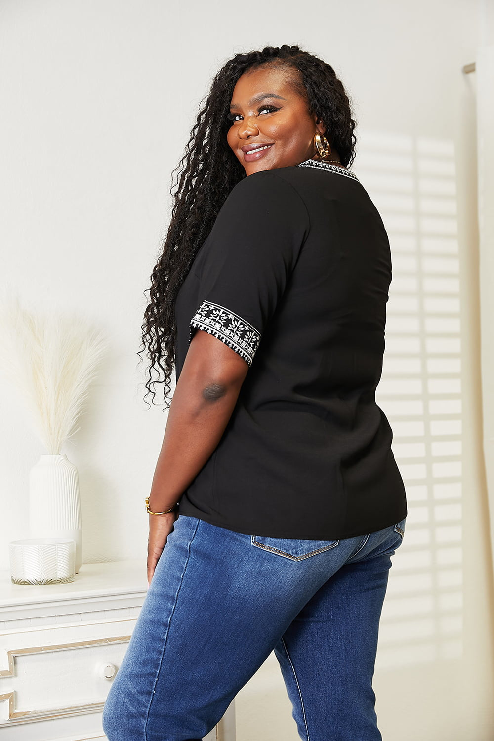 Double Take Embroidered Notched Neck Top e4ad28c35b8d4570b4770dcec6274f13-Max