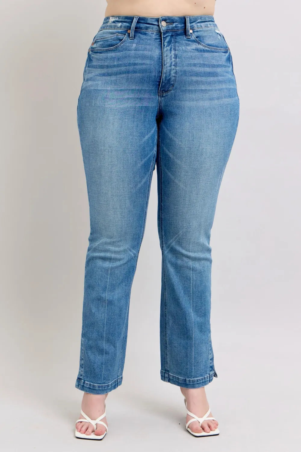 Judy Blue HW Tummy Control Vintage Wash Side Slit Slim Boot Jeans e4b2d0a8-6de8-4425-8595-4eecd7984ed2-Max
