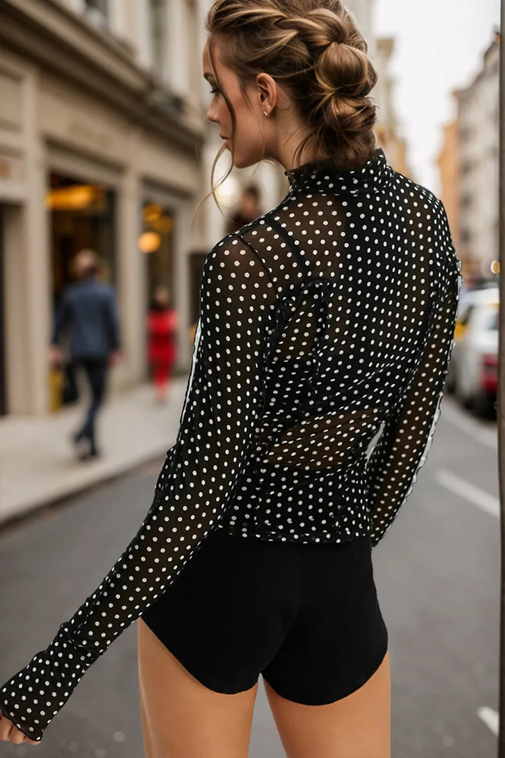 Oh Full Size Frill Printed Mock Neck Long Sleeve Top e4b584a4-be12-4ffd-9b06-90ab2eb4a270-Max