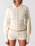 Ribbed Knit Button-Down Cardigan and Shorts Sweater Set Apricot e4c5cf43-a7af-462f-9939-728062070c83-Max-Origin