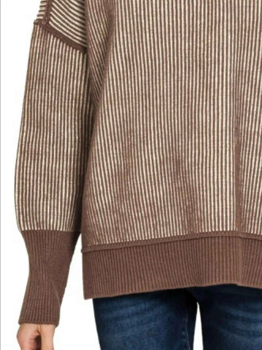 Exposed Seam Two Tone Ribbed Sweater e4cdf411-fe48-419f-aff9-6e63d4543a60-Max-Origin