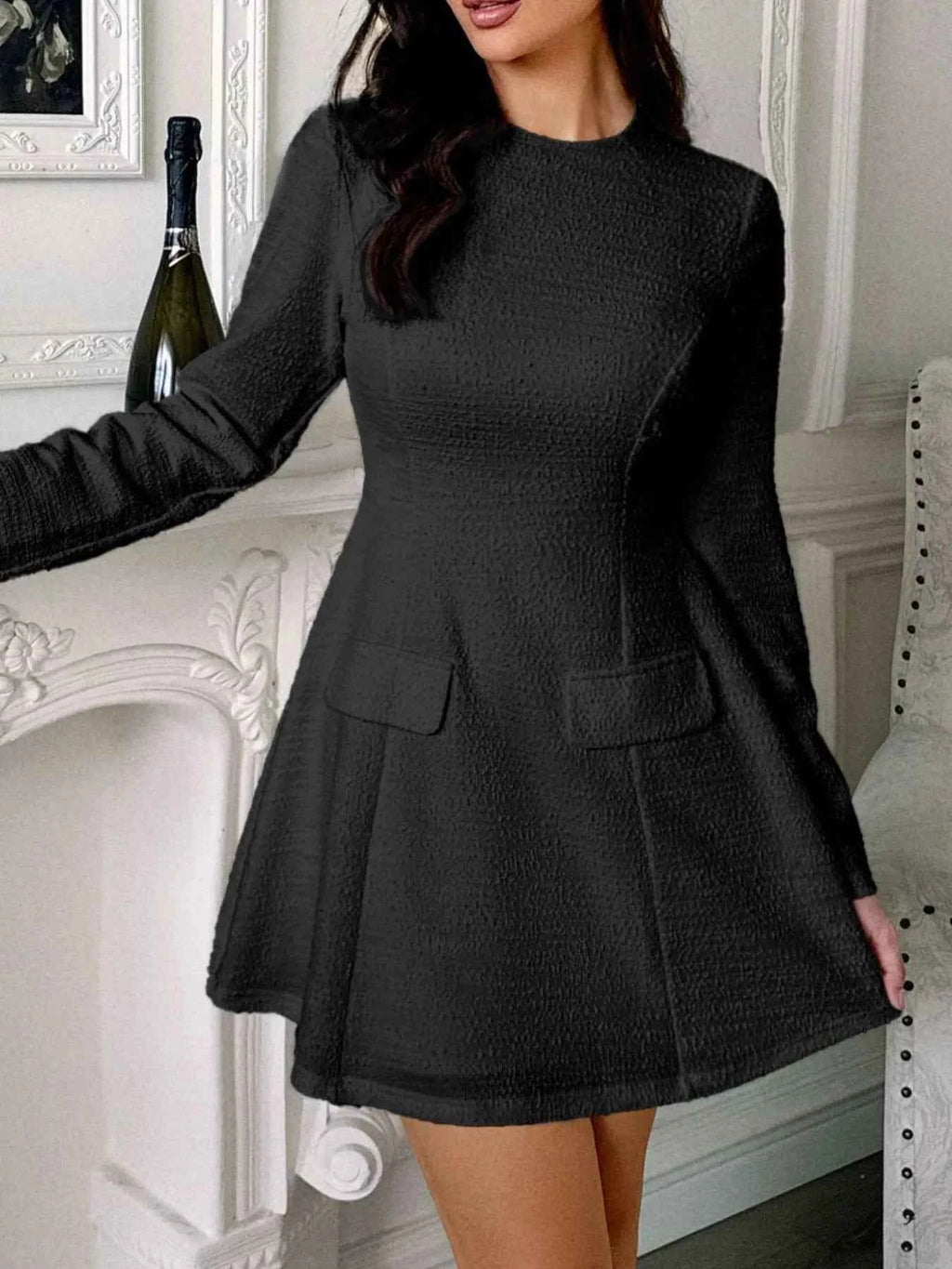 Cutout Back Long Sleeve Mini Dress e4ea3224-4acc-4343-beaf-0a55c3ef317e-Max-Origin
