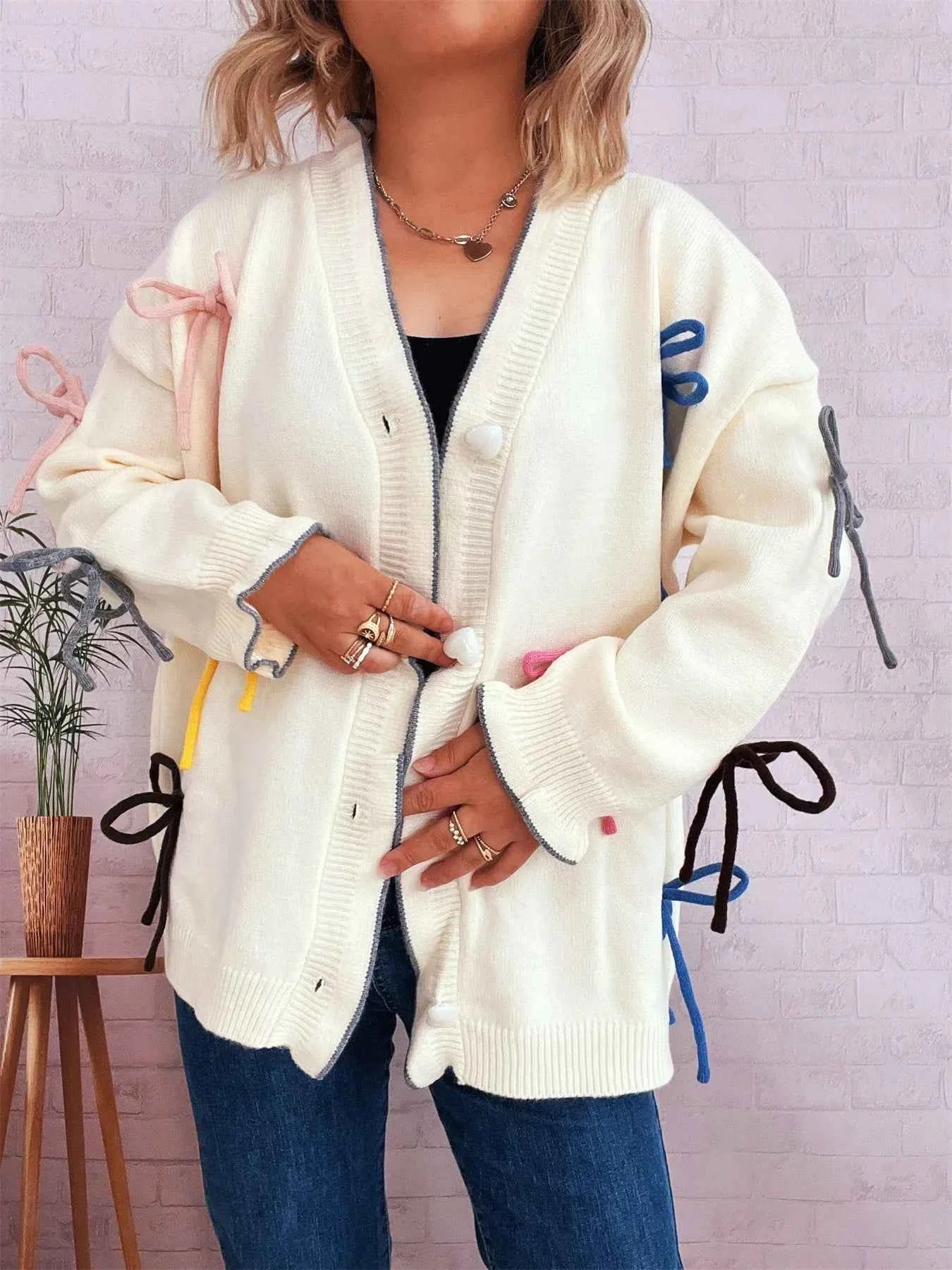 Bow Tie Button Up Cardigan e4eddd150e5445428c3a7f4c2030b277-Max-Origin