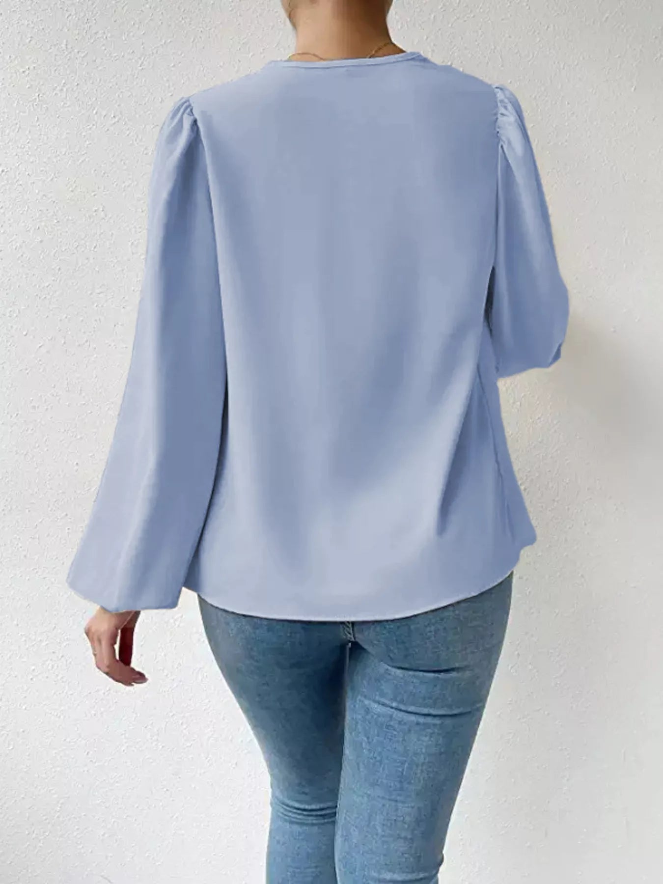 Full Size Cowl Neck Balloon Sleeve Blouse Plus Size e4fc594b05214ed1950051b2c674d553-Max-Origin