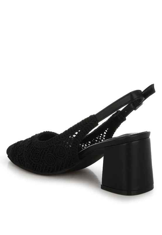 Tolina Woven Design Slingback Sandals e4fdcc3b-e768-475c-b3df-0cab9a60d5a5