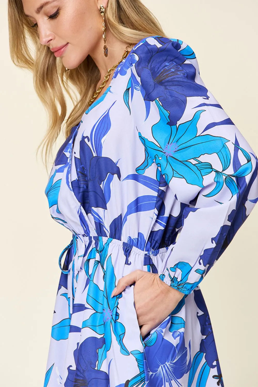 Double Take Full Size Floral Long Sleeve Romper with Pockets e4ffa3b0-a3eb-43ef-b89e-0acfb6a37c5d-Max