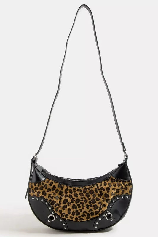Fame Leopard Print Half Moon Shoulder Bag LE one size e5026d39974b4030aaf95f8f3654d6c3-Max-Origin