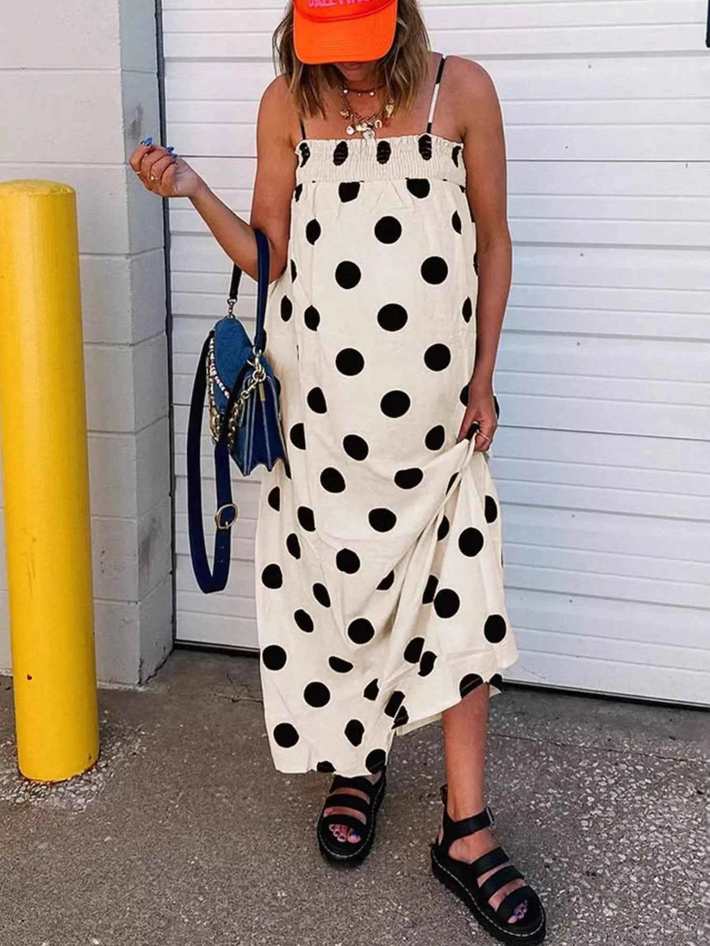 Polka Dot Spaghetti Strap Maxi Dress e5053660-26d0-47f1-8647-d8c5a3d587ba-Max-Origin