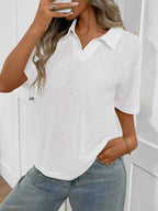 Striped Knit Short Sleeve Top e50c745618fe440aa26aaa2c9e3e5b59-Max-Origin