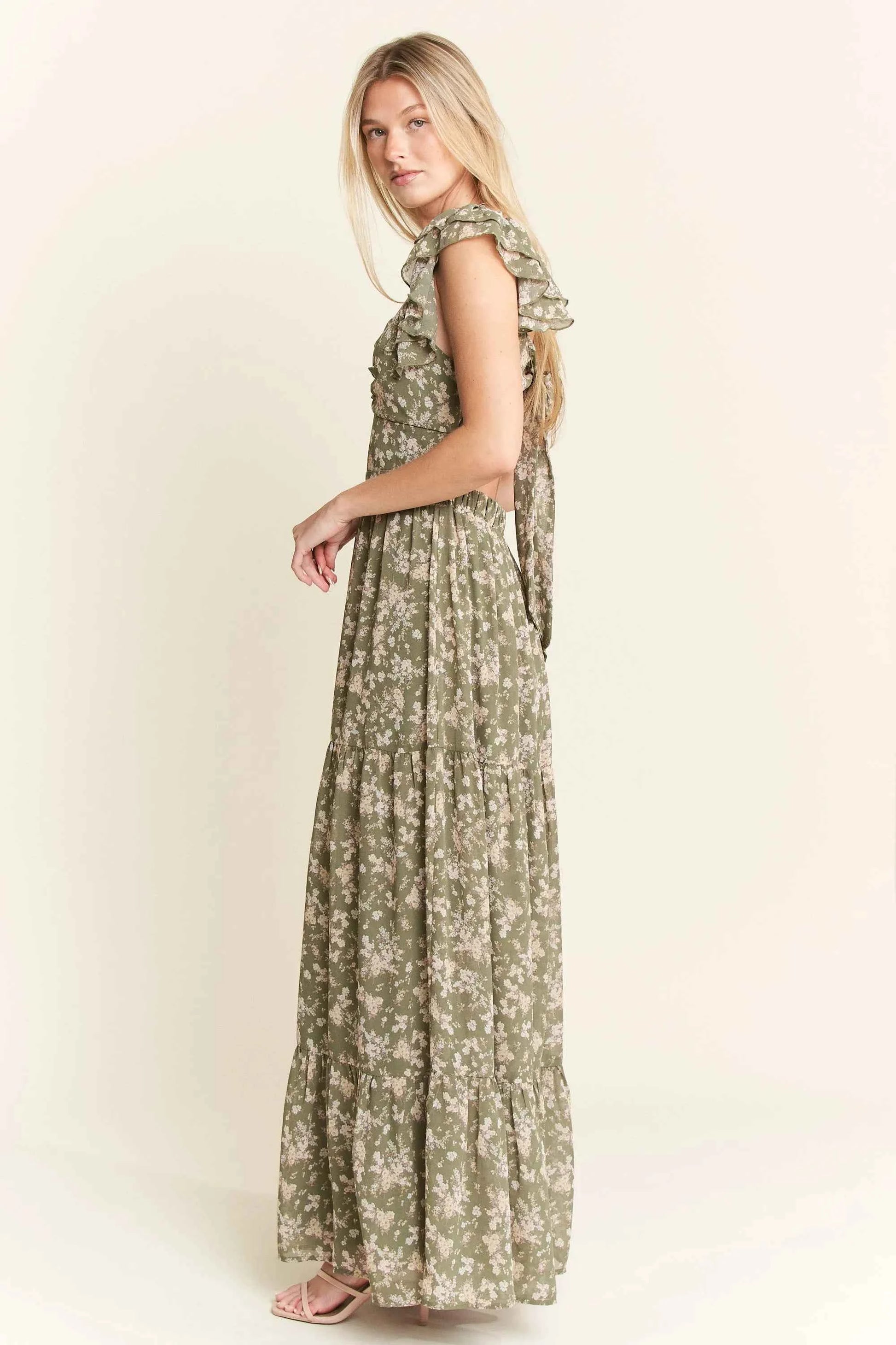 Jade By Jane Ruffle Sleeve Tiered Maxi Dress e518384bdf9b48a89db3041109ea69fd-Max-Origin
