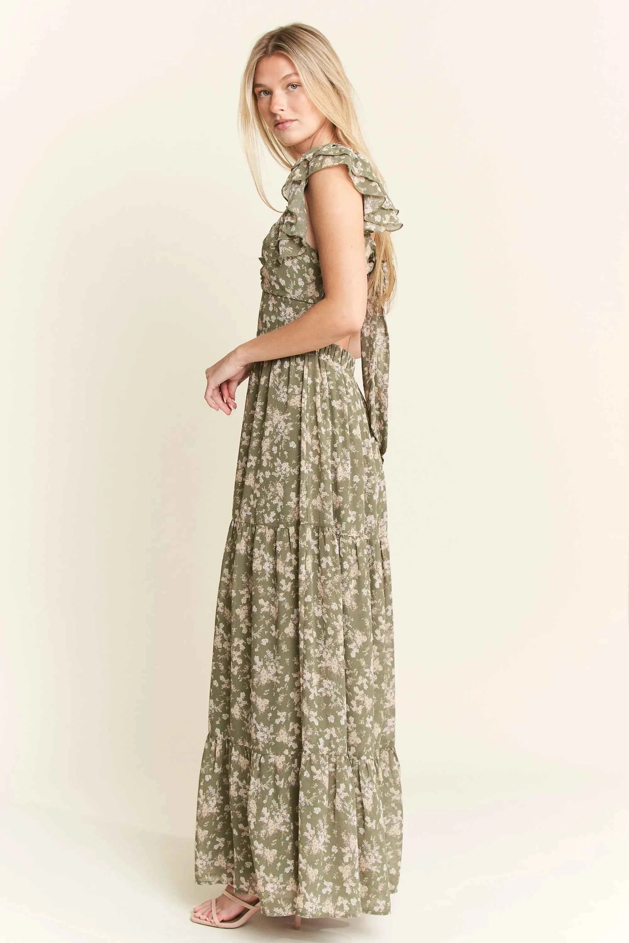 Jade By Jane Ruffle Sleeve Tiered Maxi Dress e518384bdf9b48a89db3041109ea69fd-Max-Origin