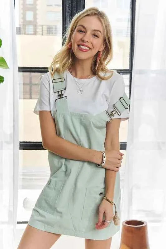 ADORA Adjustable Wide Strap Square Neck Overall Dress e5345f63-ced5-42c3-aa1a-409ad9933005-Max