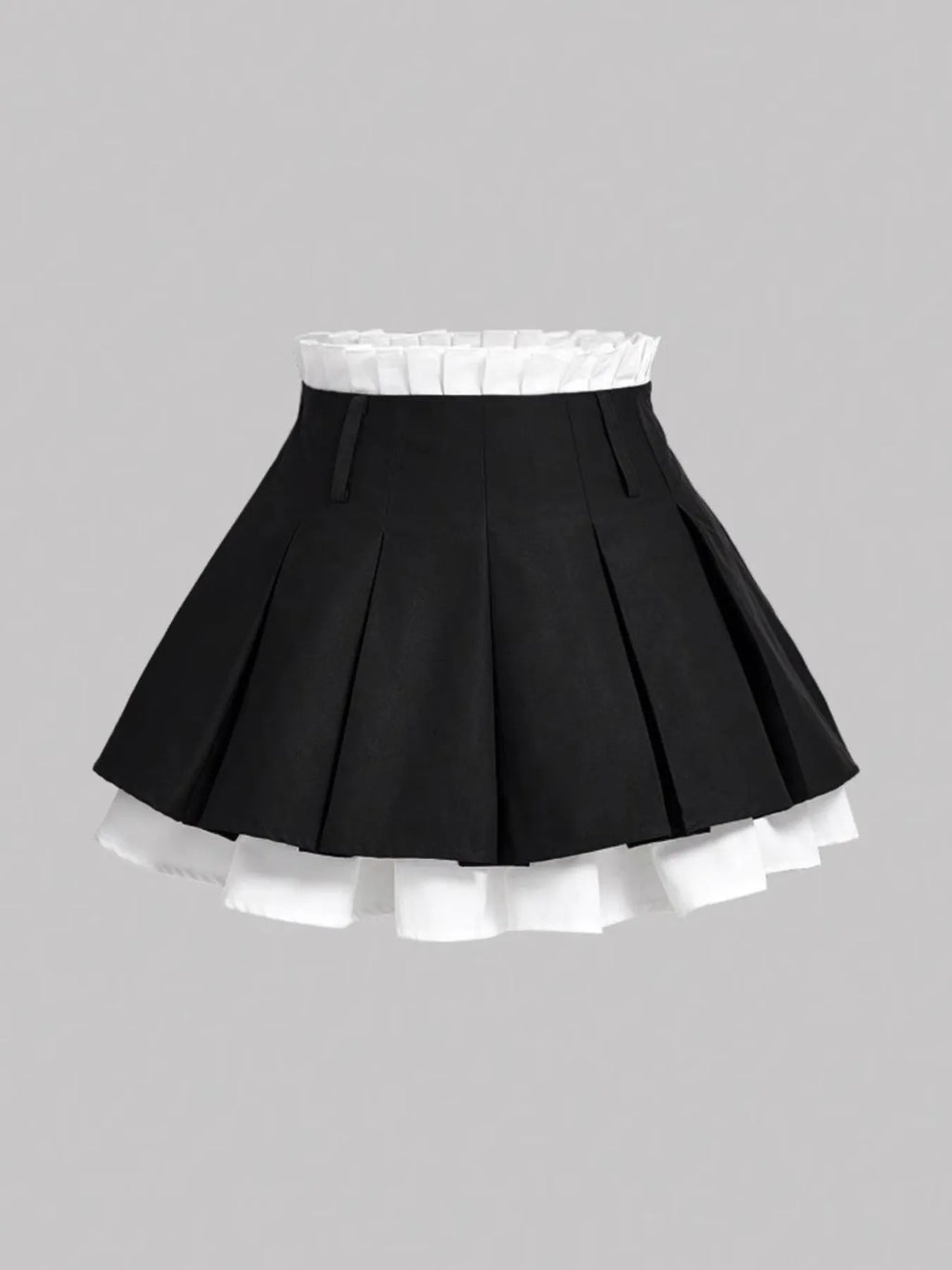 Contrast Pleated Mini Skirt e54d9aa9-1d64-441c-862a-6d5ef3693932-Max-Origin