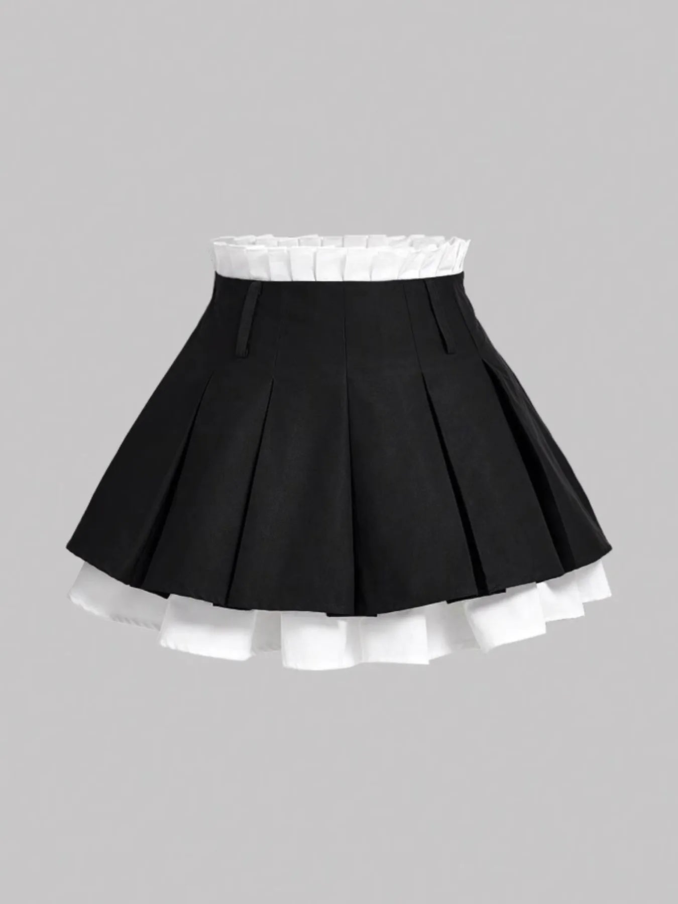 Contrast Pleated Mini Skirt e54d9aa9-1d64-441c-862a-6d5ef3693932-Max-Origin