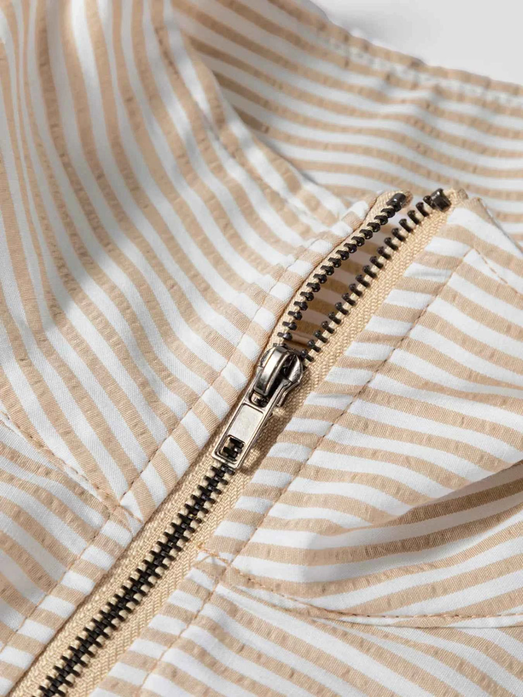 Quarter Zip Striped Patchwork Drop Shoulder Loose Long Sleeve Top e54e5f4f16d64e38babfa19b8fdb4c0e-Max-Origin