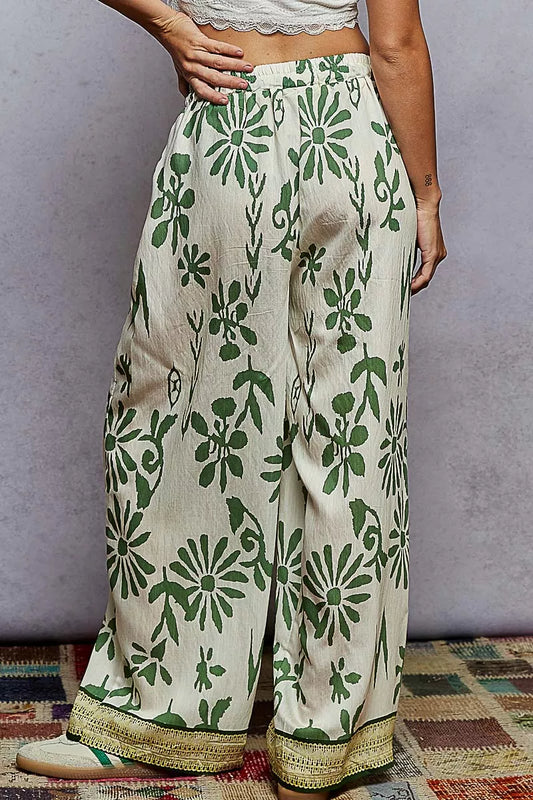 Floral Printed Woven Wide Leg Drawstring Pants e5592363-930c-43d3-a4be-0e809d590a90-Max-Origin