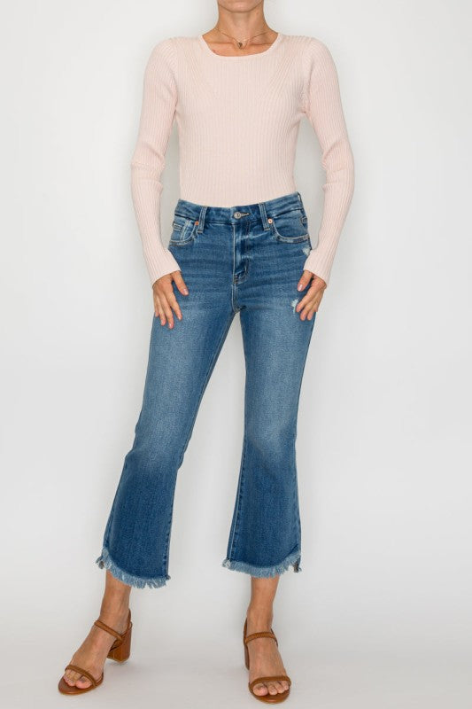 At1018flmt - eco friendly corset crop flare jeans As Shown e55b024f-4fec-4166-b7bc-aeadd19e28c1