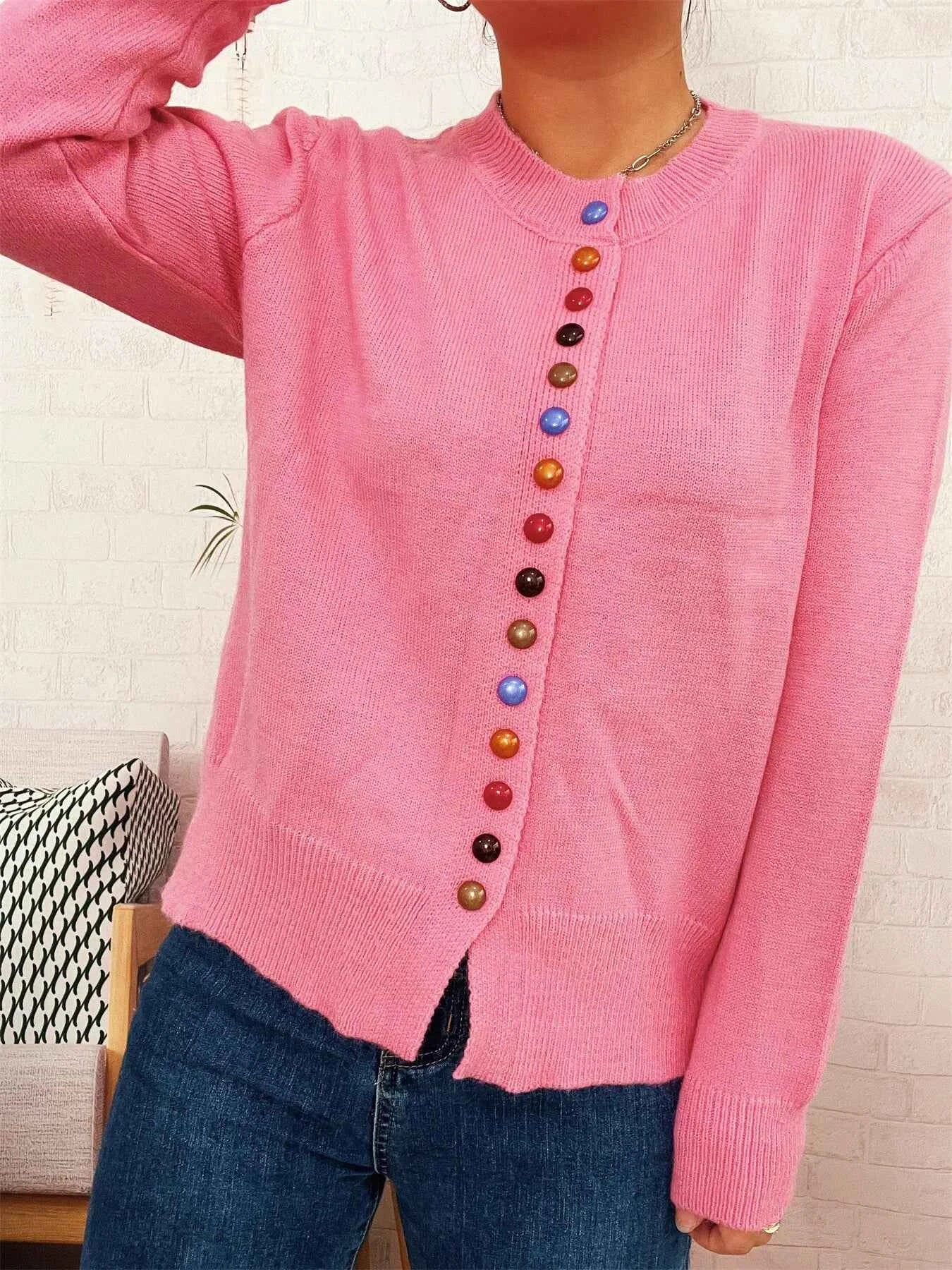 Button Up Long Sleeve Cardigan e5602af091624d91b23bbde20011ed75-Max-Origin