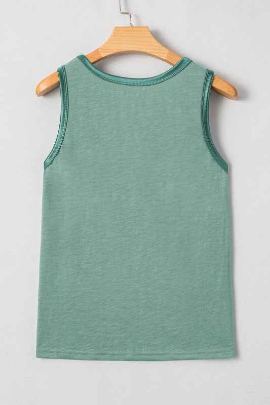 Metallic Contrast Trim Scoop Neck Tank Top e5632a76-1d3d-4f61-b745-843e5c99c735_9fa19a9a-b2f5-4201-a453-a9cbd075dbf3