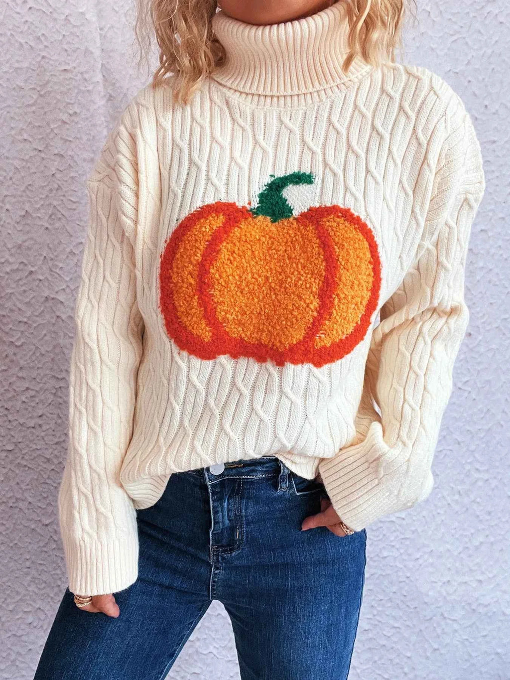 Pumpkin Turtleneck Long Sleeve Sweater e56d3731bd7a4a2ea28f5ff68bc7b45f-Max-Origin