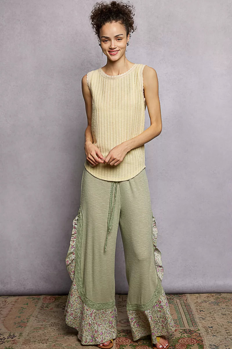POL Ribbed Round Neck Tank with Lace Trim e5743b28-a274-4c37-9833-947a9ff62148-Max-Origin