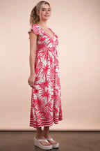 VERY J Tropical Printed Midi Summer Boho Dress e57bcfa53a2b443391c5bd44c5b27935-Max-Origin
