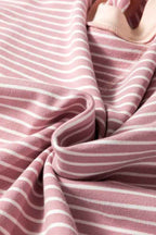 Stripe Patchwork Exposed Stitching Long Sleeve Top e5a15040-1c14-4683-bcd6-1e8eba22e86e