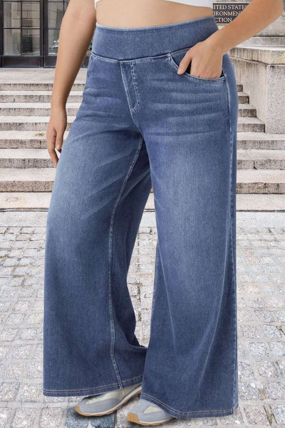 Medium Grey High-rise Wide Leg Jeans Ashleigh Blue e5a355206ea3a10a