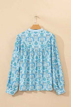 Paisley Long Puff Sleeve Buttoned Shirt e5ae0fc8-53de-4eb3-aee7-2fcd781aba33