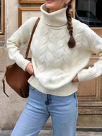 Ribbed Hem Turtleneck Long Sleeve Sweater e5bed524-4c4f-4868-95dc-dda1c22694e1-Max-Origin