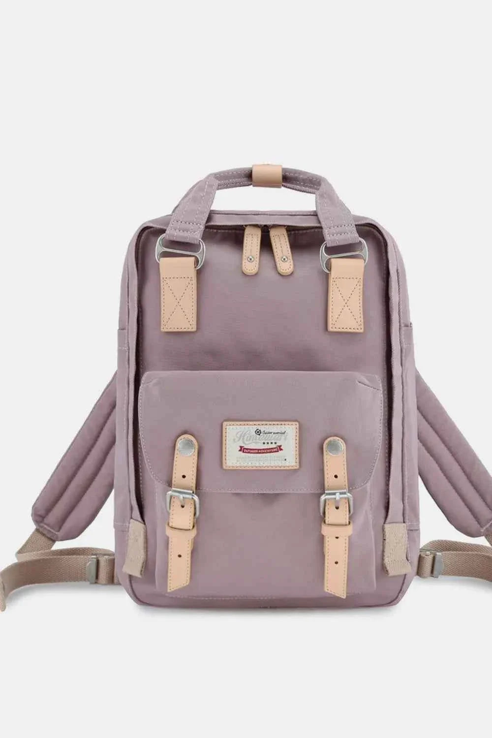 Himawari Contrast Waterproof Nylon Backpack Bag Mauve One Size e5d69157-7be7-43c3-a8c6-6ec83ce5b6c2-Max