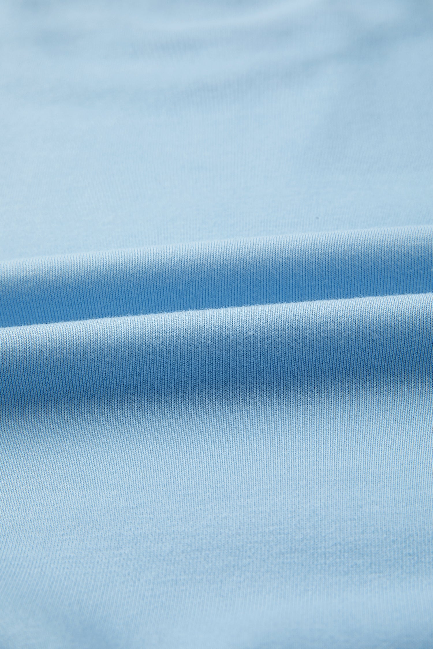 Mist Blue Solid Color Loose Tee Drawstring Wide Leg Pants 2pcs Outfit e5dfa3be36bbb727