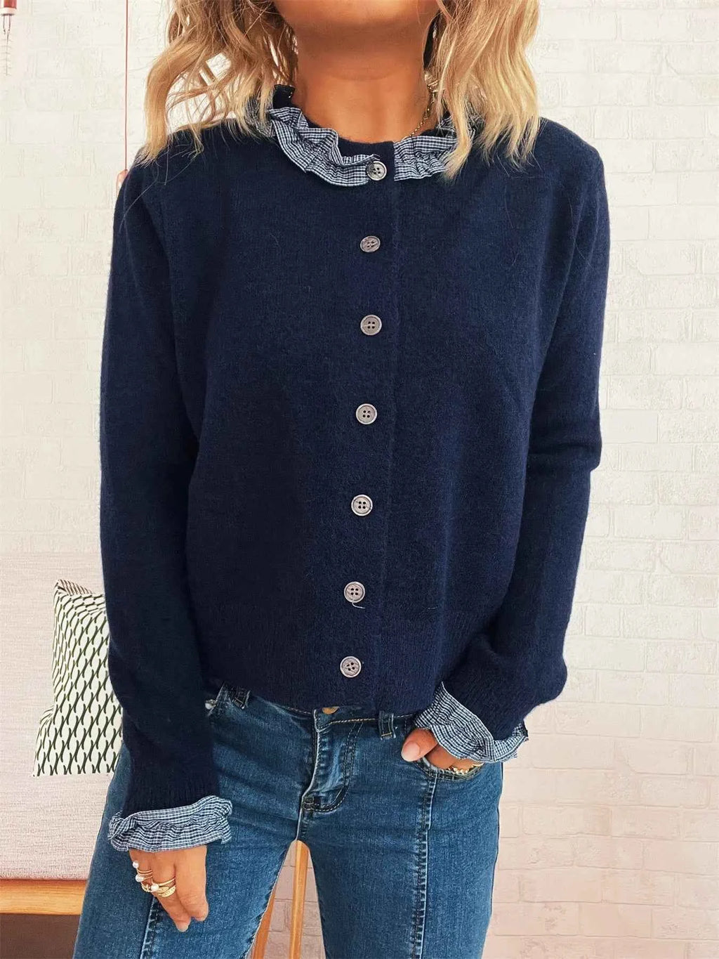 Button Up Long Sleeve Cardigan e5e6144a86b64e8e9ee47c7b0fb117bb-Max-Origin