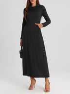 Cowl Neck Long Sleeve Midi Dress e5f20489ddf94b6d959729594ecfff5e-Max-Origin