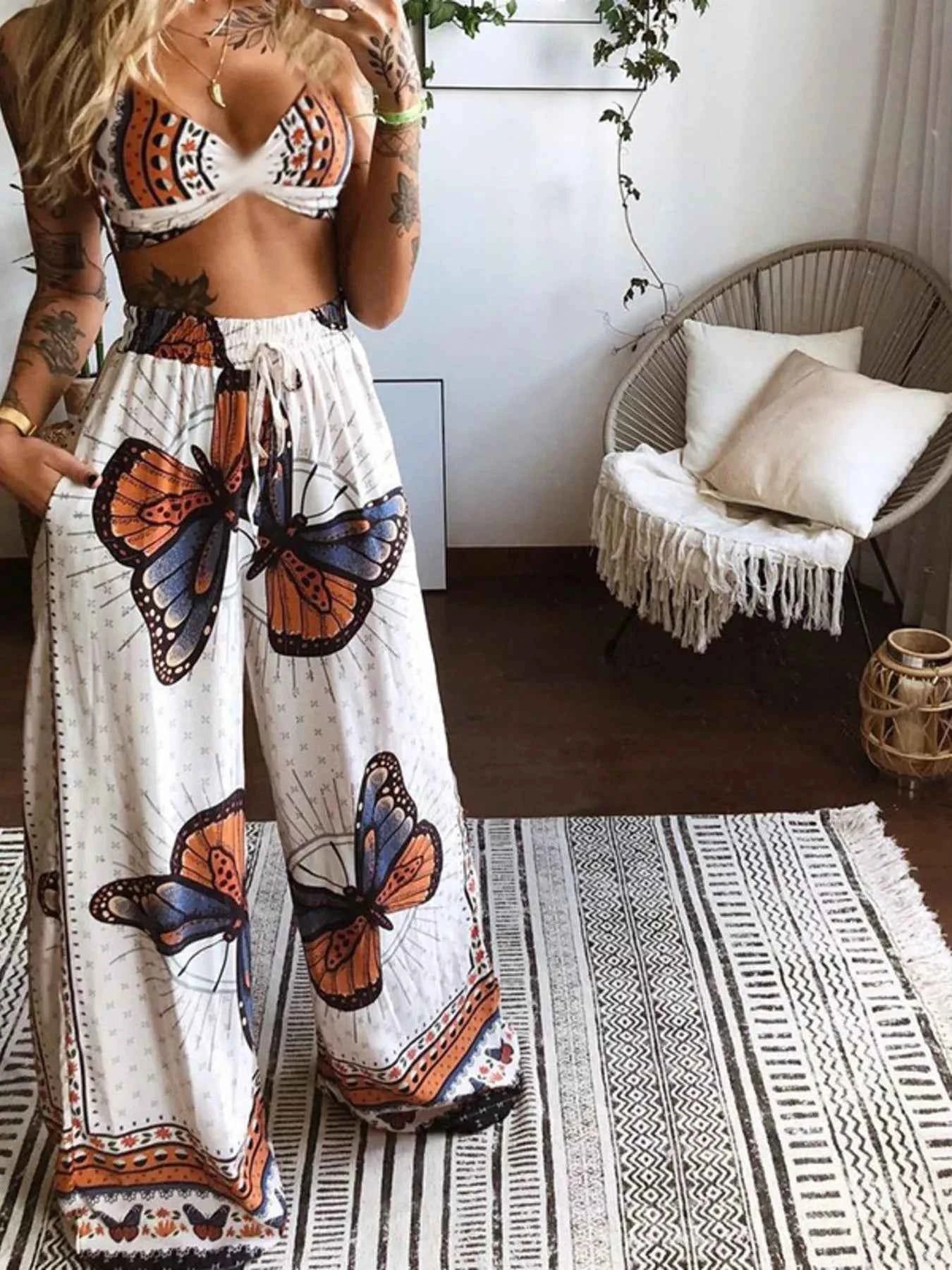 Boho Butterfly Print Top and Pants Set e5f6f0f9-1cdc-4799-8cd1-5d389e86b1c1-Max-Origin