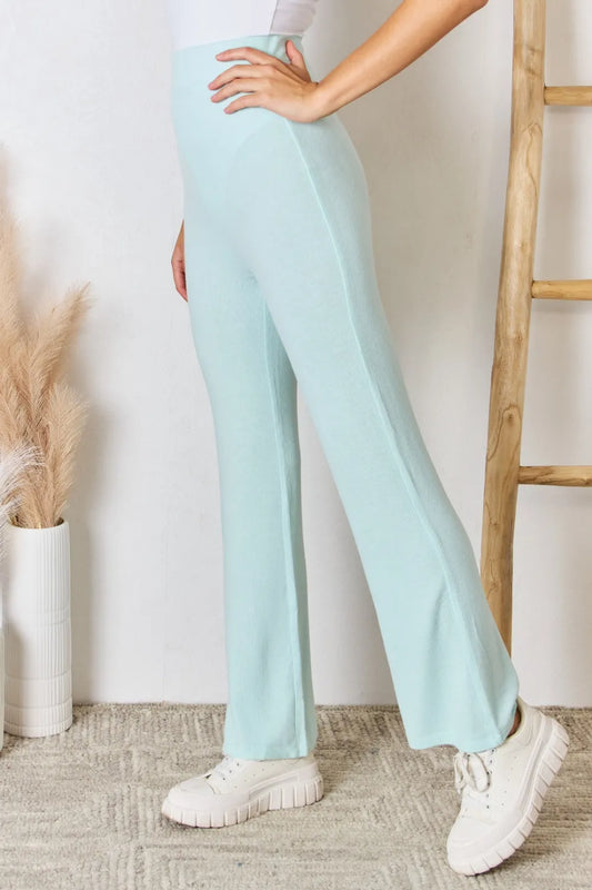 Full Size High Waist Ultra Soft Knit Flare Pants e5fdbe8e-ad12-400f-892f-647d5db3749c-Max