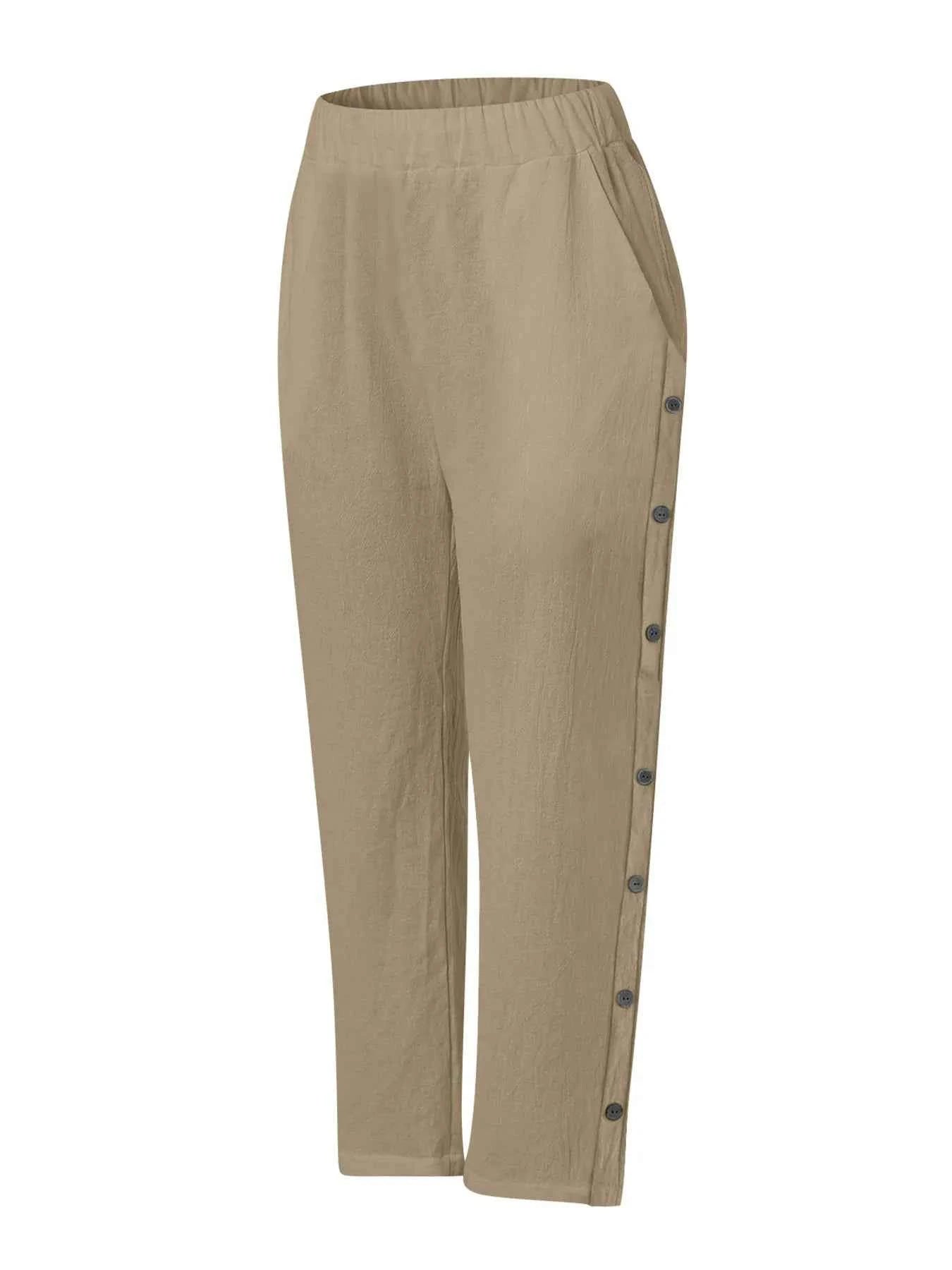 Full Size Side Decor Button Casual Wide Leg Pants Plus Size e60243f026e14d3a85855f647a39cb4b-Max-Origin
