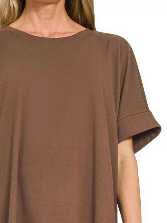 Full Size Brushed Dty Microfiber Round Neck Top and Biker Shorts Set Plus Size e6084aad-4187-4269-a9e0-6c43e9a4c5bc-Max-Origin
