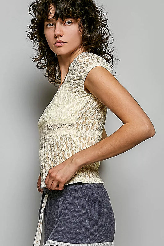 Sweetheart Neck Lace Short Sleeve Top e61fa403-3e1c-411a-b478-15d527ccd52b-Max-Origin