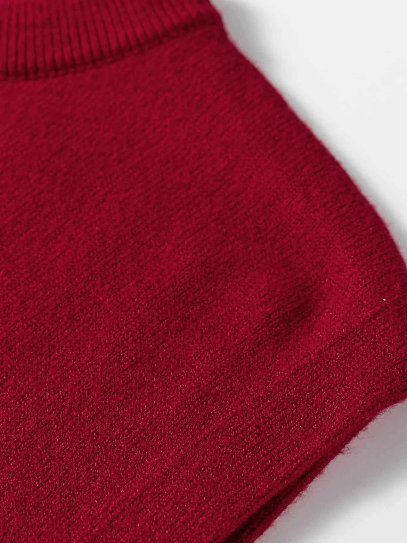 Solid Color Crew Neck Knit Cap Sleeve Sweater e62258b2f67c4158bfd057d8da39ec2b-Max-Origin