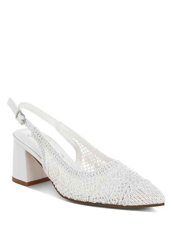Tolina Woven Design Slingback Sandals White e64bfa14-1cc9-4ecf-9c3d-655ba2c8e14d_0614592f-dad9-4ca8-a7e4-773c0f2f69fc