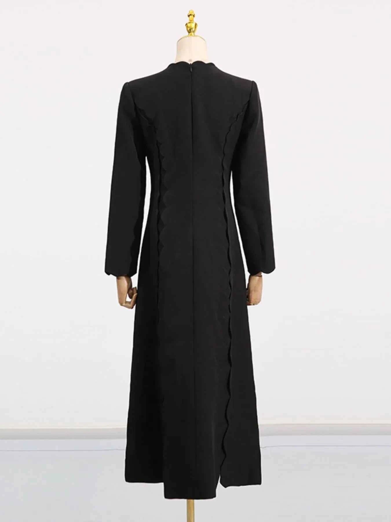 Long Sleeve Bow Front Midi Dress e66a2971-dcf4-4fc5-9a75-e3d6b478f3ae-Max-Origin
