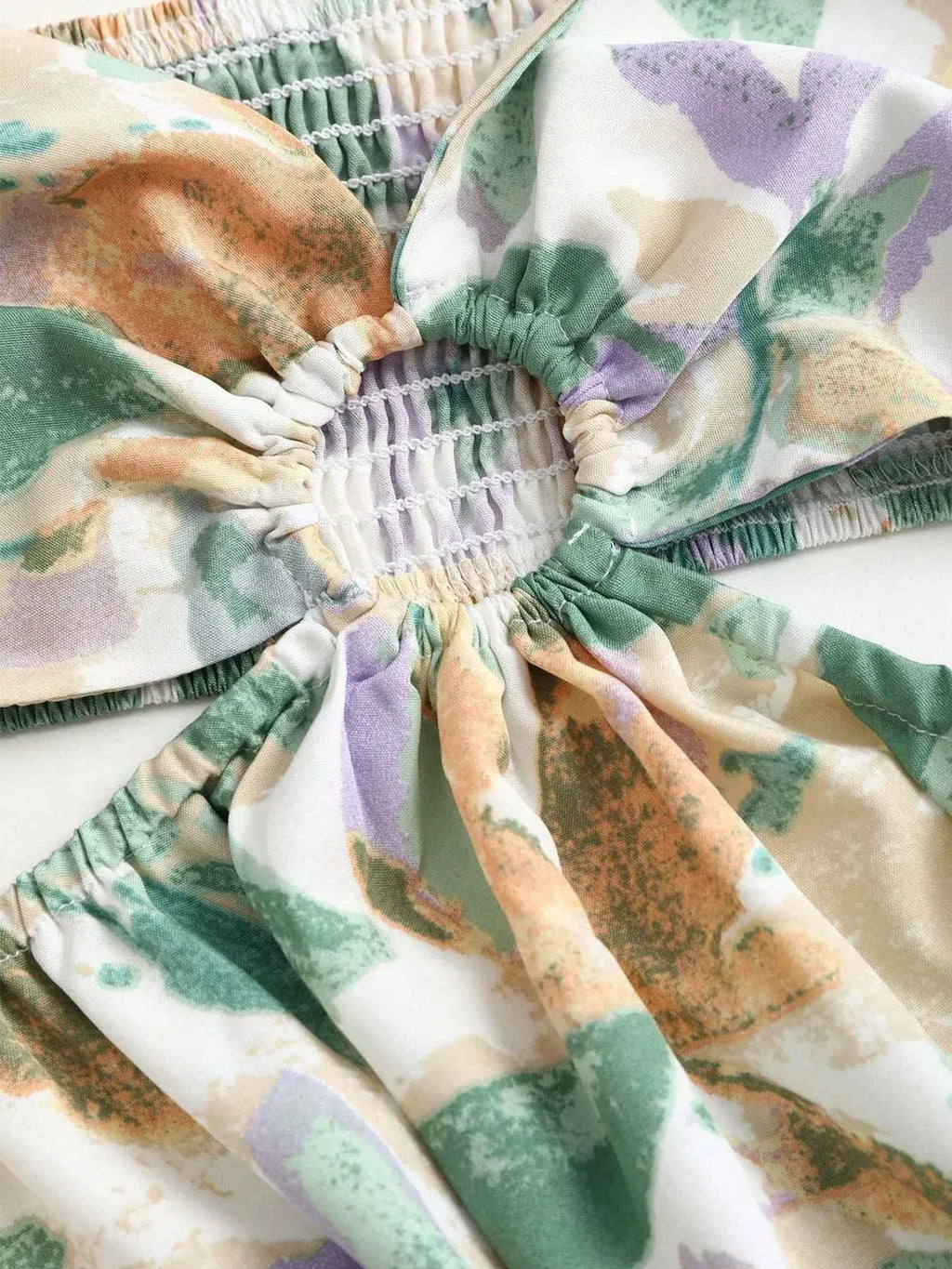 Smocked Printed Tie-Shoulder Dress e67d86a8-b190-472f-956a-2d8a4e0bdc8d-Max-Origin